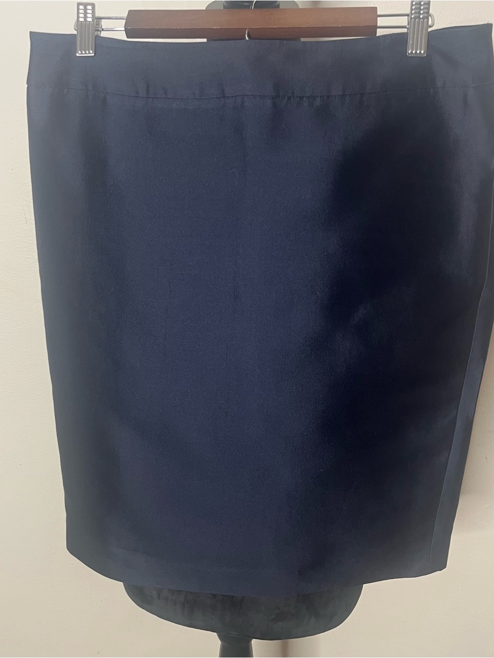 Armani Collezioni Women’s Navy Blue Silk Cotton Pencil Skirt Sz 10